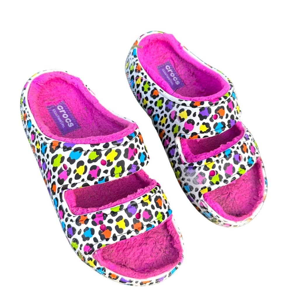 Crocs Lisa Frank Cozzzy Platform Slide Sandals Unisex Size M4 W6 No Charms